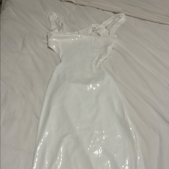 Meshki Dresses & Skirts - Meshki White Sequin Bodycon Dress